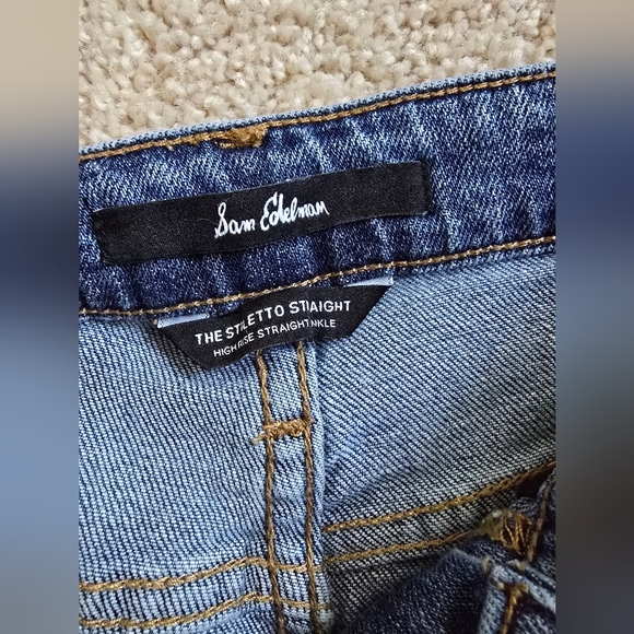 Sam Edelman The Stilleto Straight High Rise Straight Ankle Sz. 8/29 Jeans - Picture 5 of 7